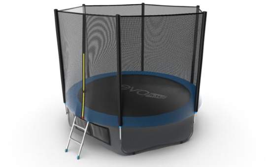 Батут EVO JUMP External 10ft С внешней сеткой и лестницей + нижняя часть Батут EVO JUMP External 10ft С внешней сеткой и лестницей + нижняя часть